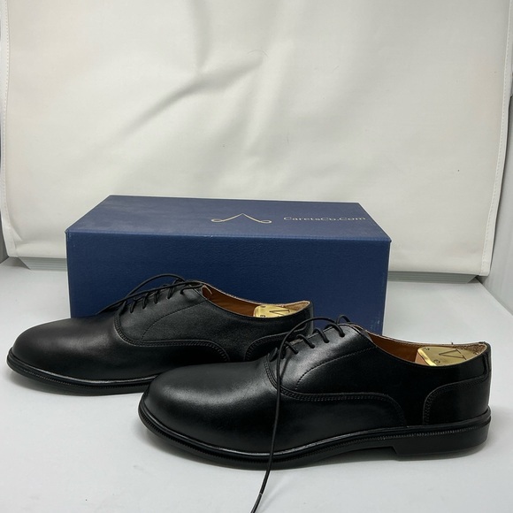 New Men’s Carets Black Leather Oxford - Picture 4 of 10
